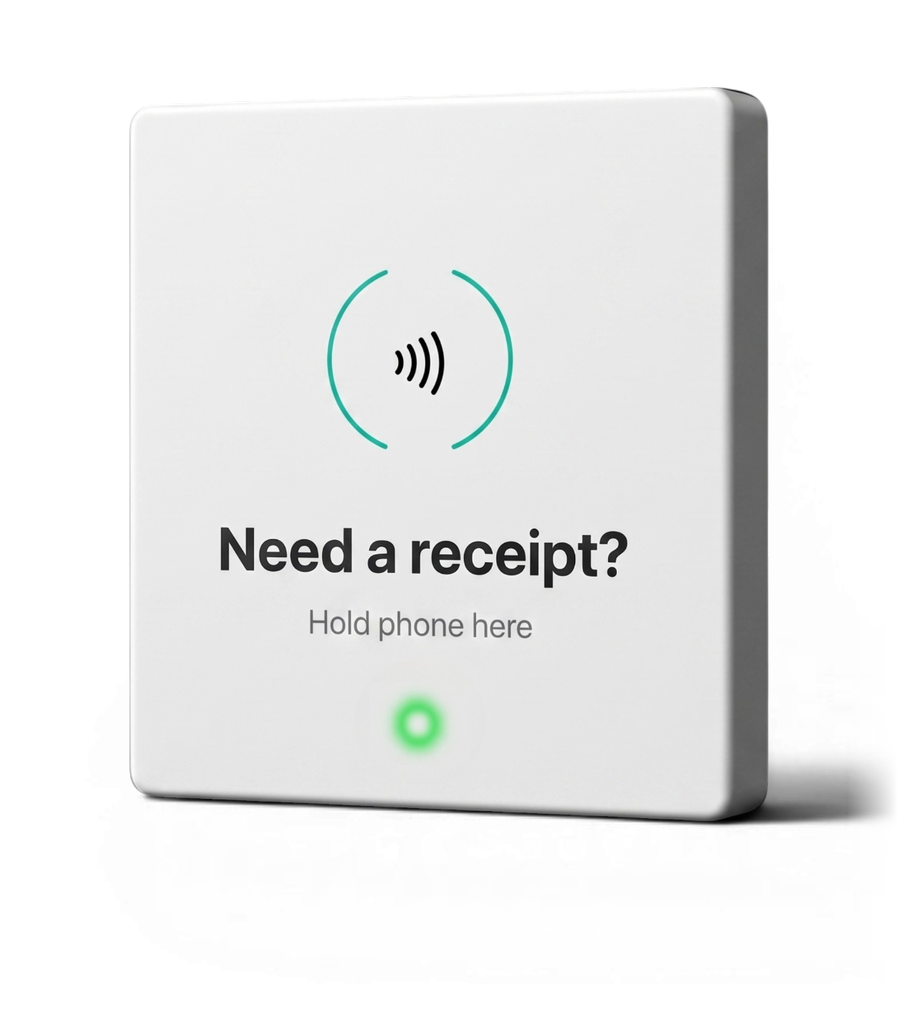 Receiptile in white