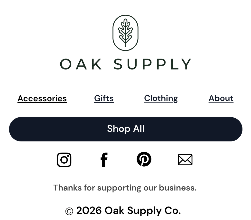 Oak Supply footer